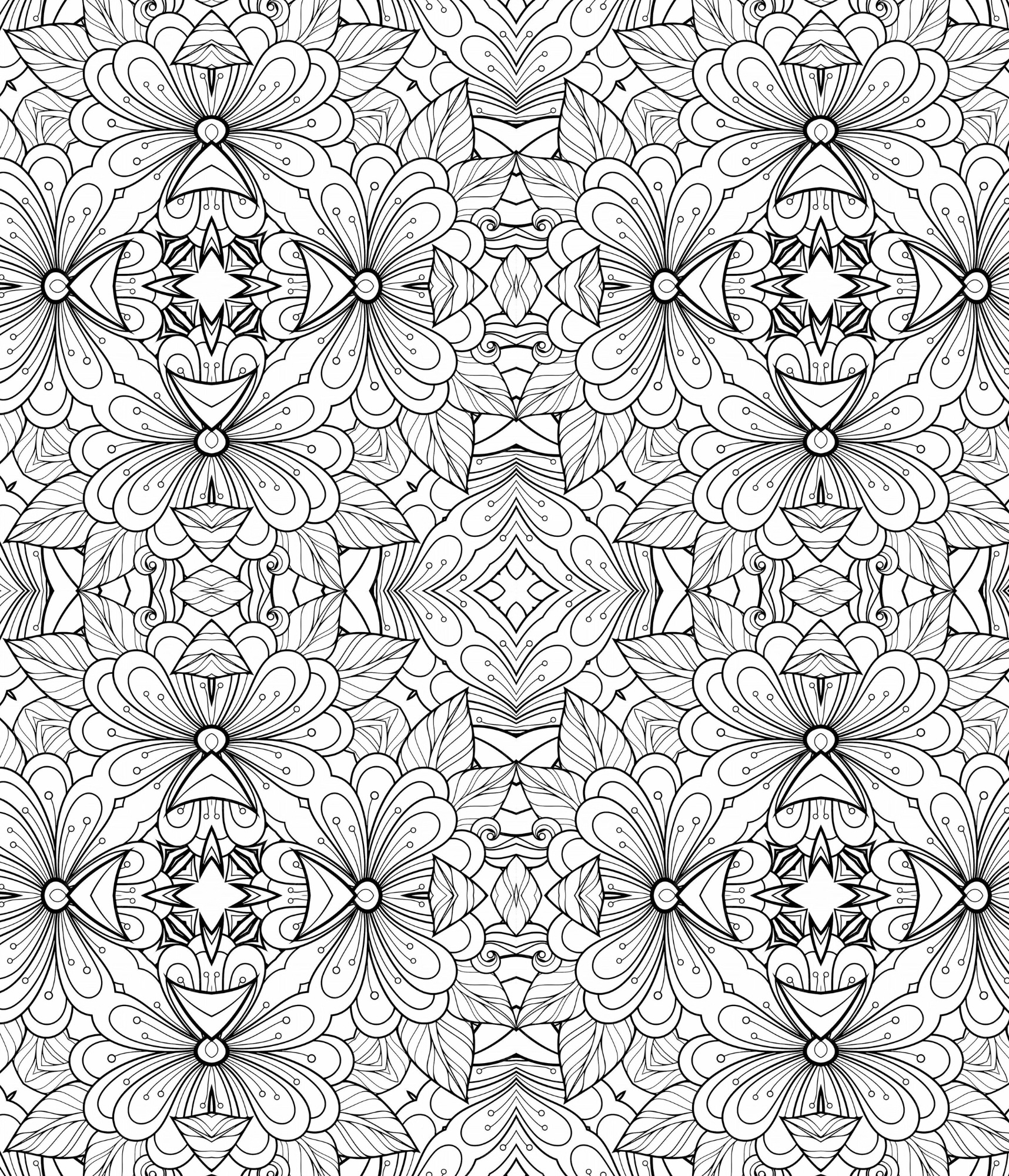 Seamless Patterns Coloring Book - 100+ Pages