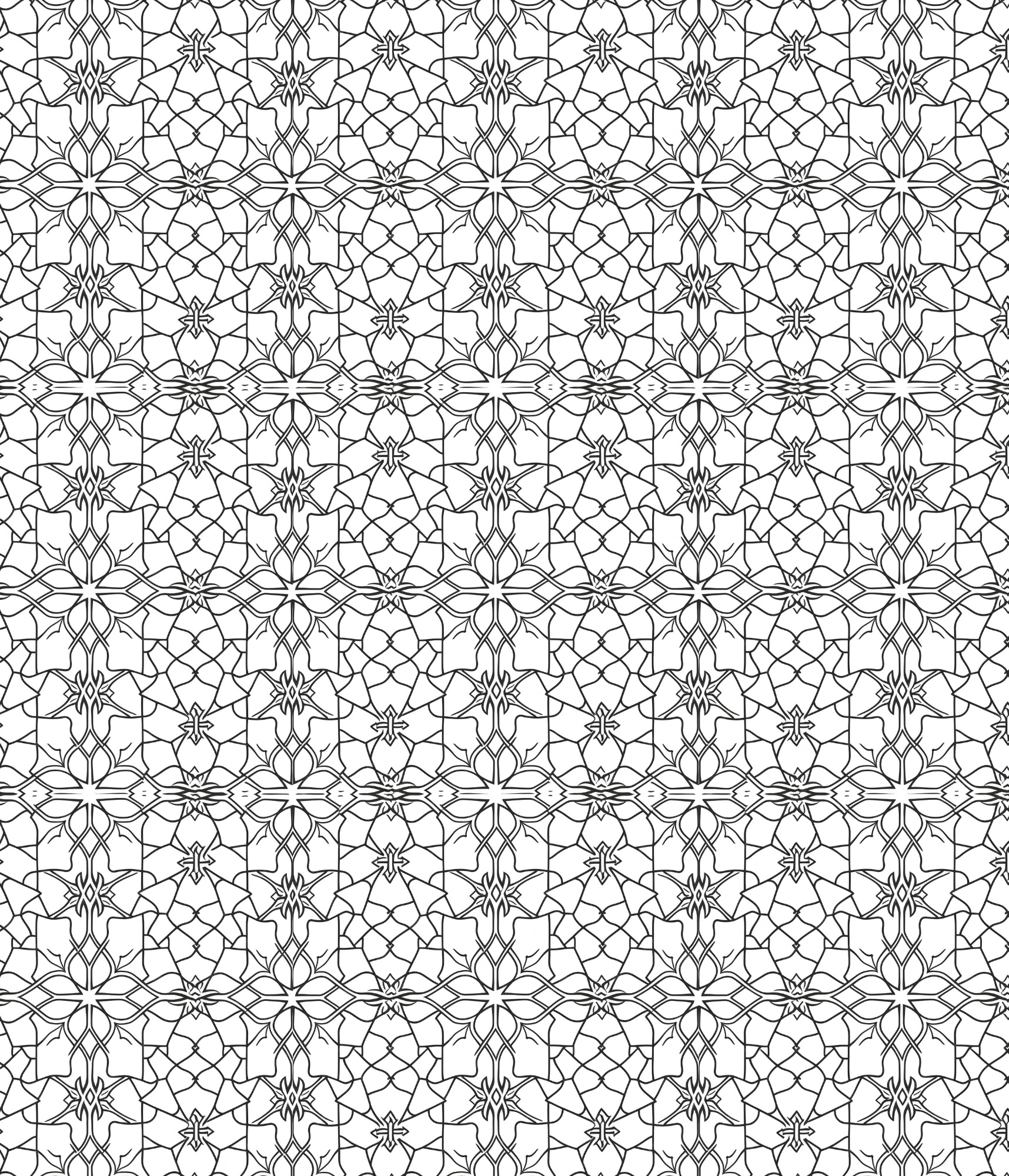 Seamless Patterns Coloring Book - 100+ Pages