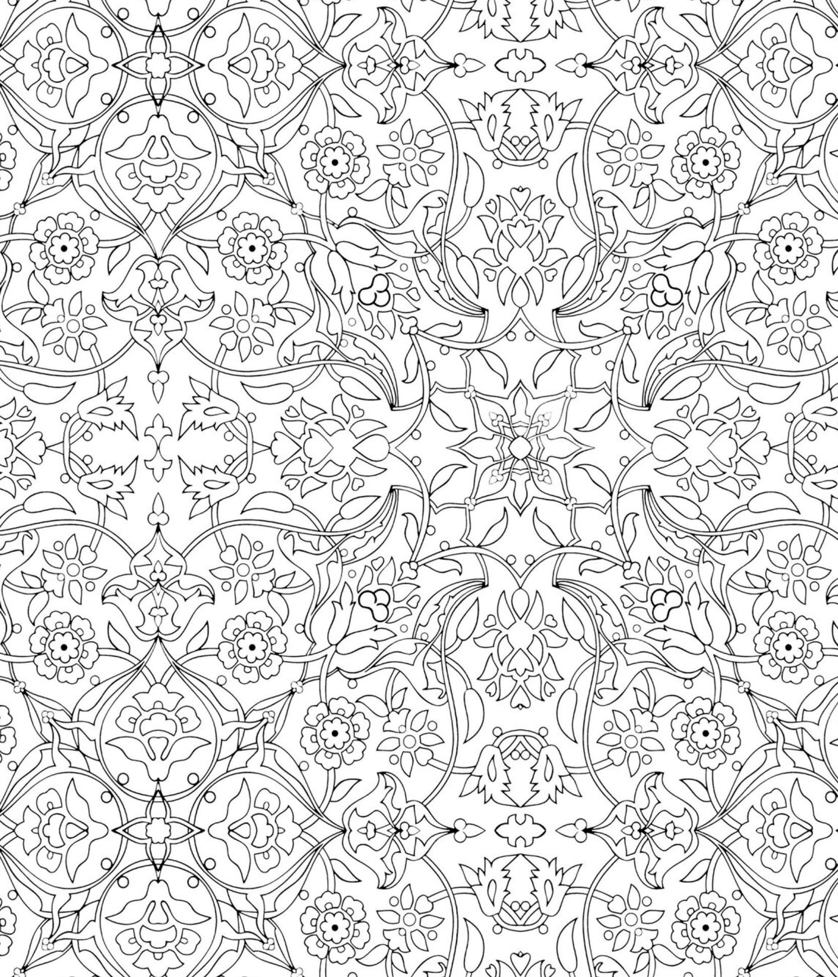 Seamless Patterns Coloring Book - 100+ Pages